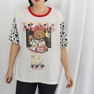 90s Teddy Bear Pajama Shirt‎